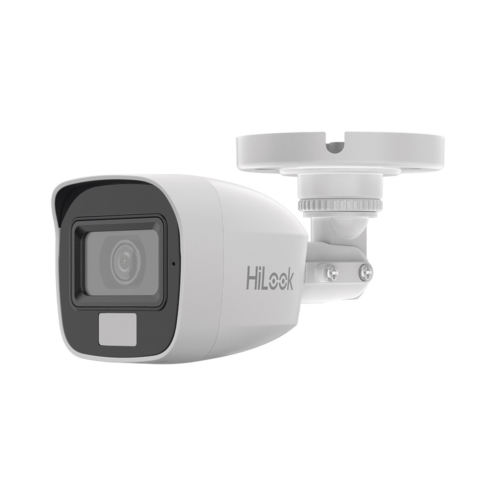 [Dual Light + ColorVu] Bala TURBOHD 3K megapixel / 20 mts IR + 20 mts luz blanca / Lente 2.8 (105° de Visión) / Exterior IP66 / Audio por Coaxitron / TVI-AHD-CVI-CVBS / Metal  / Smart-Hybrid light