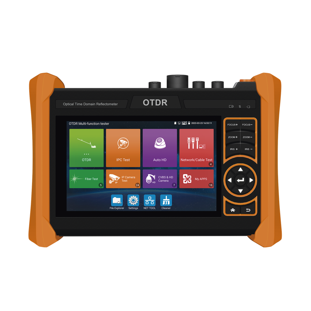 Tester Profesional OTDR y Video | Fibra Óptica | Cámaras IP | Cableado y Redes| Pantalla 5.4" Táctil | Soporta 4K/8K | HDMI/VGA | Medidor Potencia Óptica | Alcance 150KM | Localizador Fallos VFL | PoE Integrado | WiFi | In