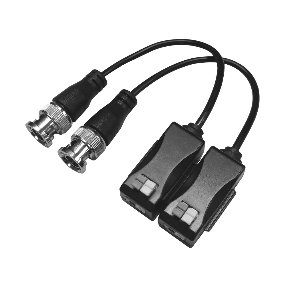 Kit de Transceptores (Baluns) con Terminal PUSH SUPERIOR PIG TAIL en ambos conectores, ResoluciÃ³n 4K , Cable flexible COAXIAL Blindado / COAXITRON / AUDIO POR COAXITRON /Conector 100% COBRE / Calidad PREMIUM