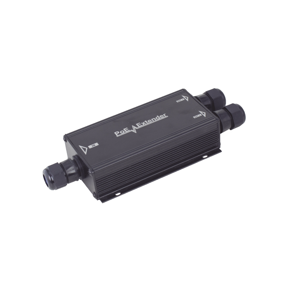 Extensor PoE/ 100 Metros / Intemperie (IP66) / 60 Watts / 1 puerto @ 2 salidas a 30 W  / No requiere fuente de alimentación adicional