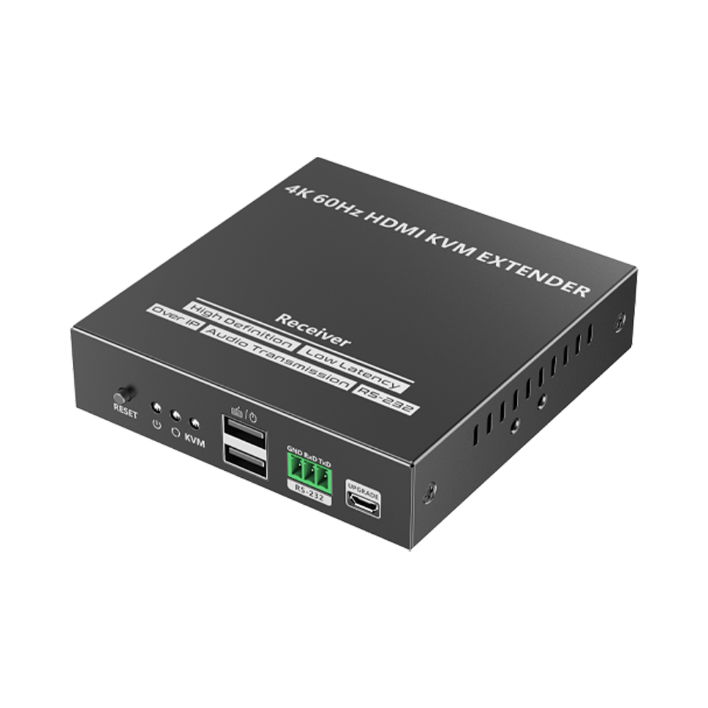 Receptor Compatible para Kit TT582-KVM |4K @60Hz | Cat 6, 6a y 7 |  hasta 150 metros | Transmite el Video y Controla tu DVR vÃ­a USB a distancia