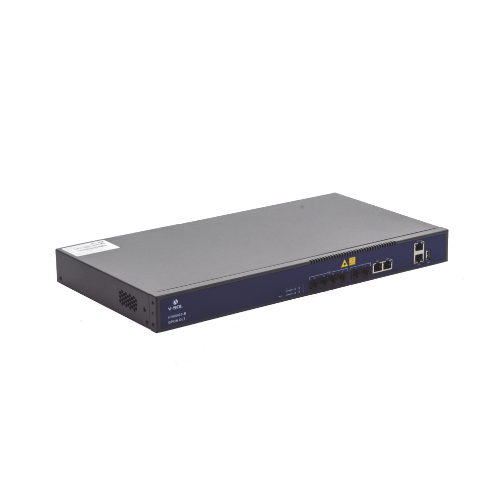 OLT de 4 puertos GPON con 4 puertos Uplink (2 puertos Gigabit Ethernet + 2 Puertos SFP+) , hasta 512 ONUS,