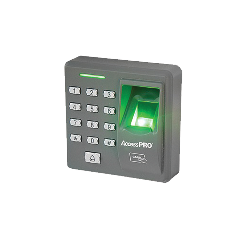 Lector de huella y proximidad con teclado autónomo, 500 huellas/500 tarjetas/8 passwords