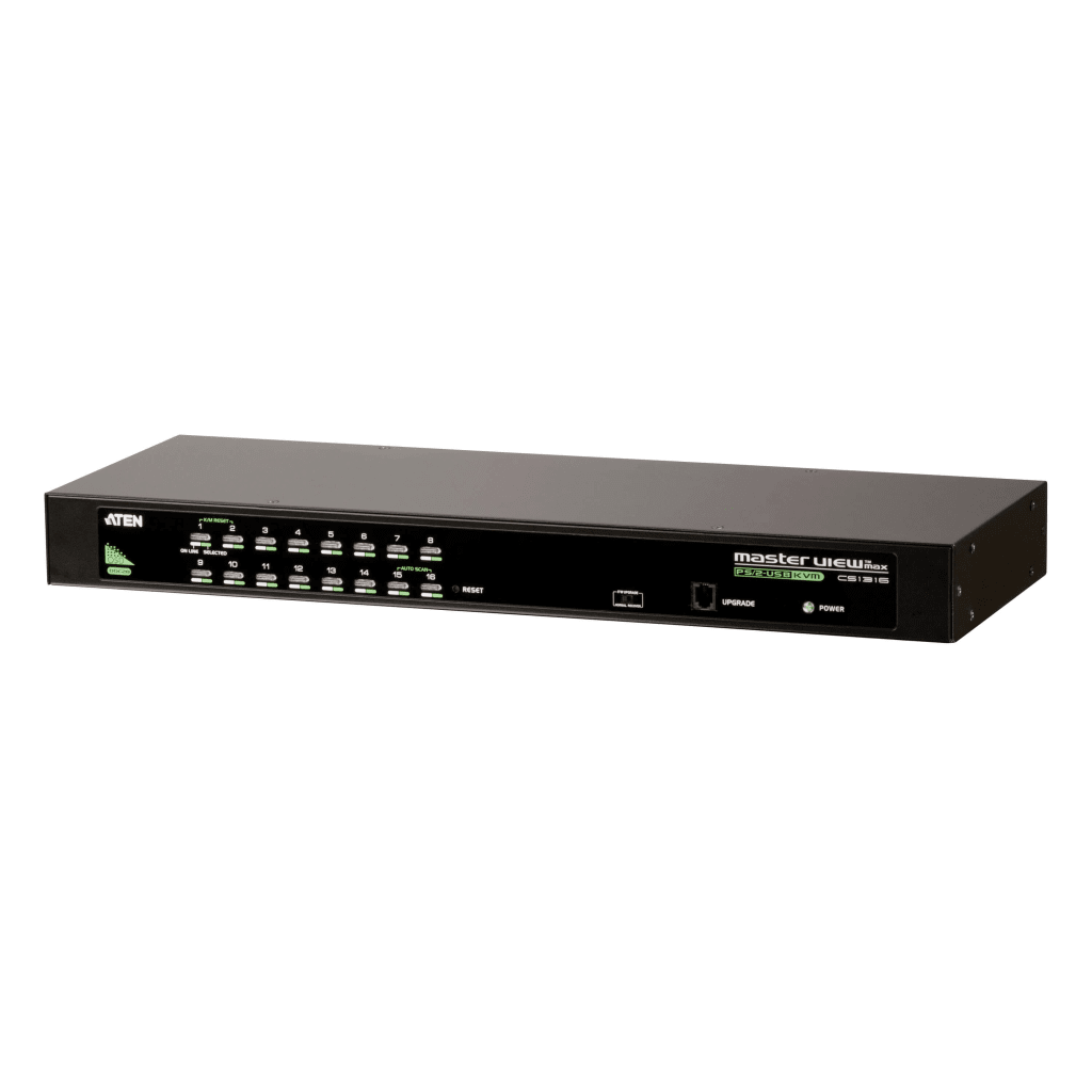 Switch KVM | 16 Puertos | Control 64-256 Computadoras | USB-PS/2 Dual Interface | Video 2048x1536 | Hotkey-OSD | Rack Mount 1U