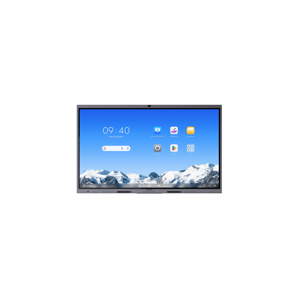 Pantalla Interactiva Touch de 75" / Android 14 / Asistentes IA /  Google Suite Preinstalado con Certificación EDLA / Cámara Web 8 MP / Resolución 4K / Bocinas Integradas / Entradas HDMI y VGA / Incluye 2 Lápices para Escri