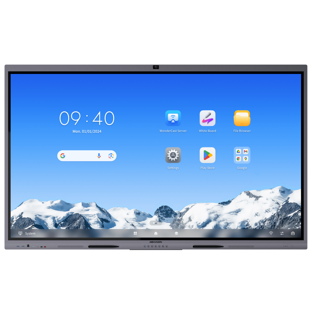 Pantalla Interactiva Touch de 86" Android 14 / Asistentes IA /Google Suite Preinstalado con Certificación EDLA / Cámara Web 8 MP / Resolución 4K / Bocinas Integradas / Entradas HDMI y VGA / Incluye 2 Lápices para Escribir