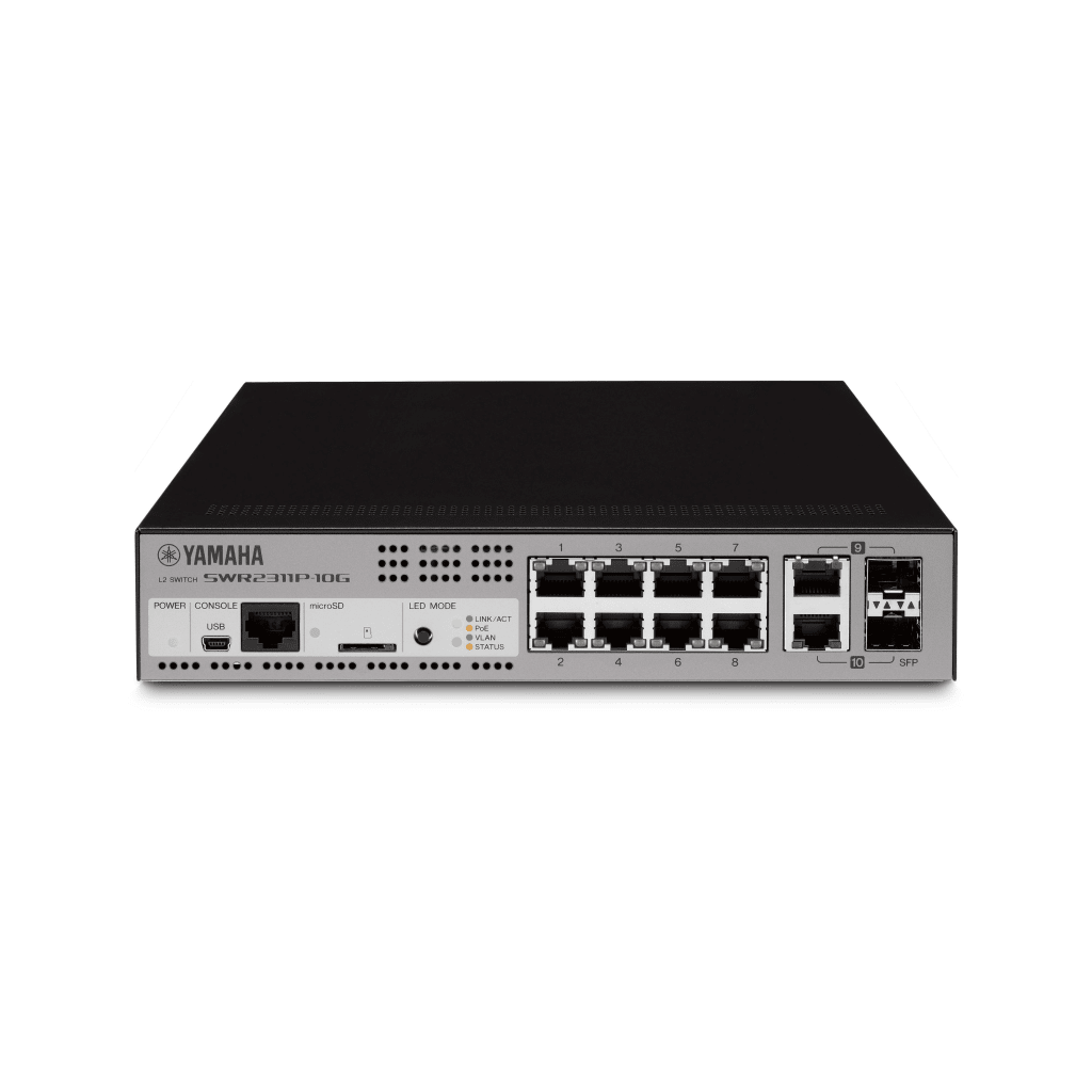 SWITCH DE RED L2 INTELIGENTE CON 10 PUERTOS POE AT 30W P/ DANTE