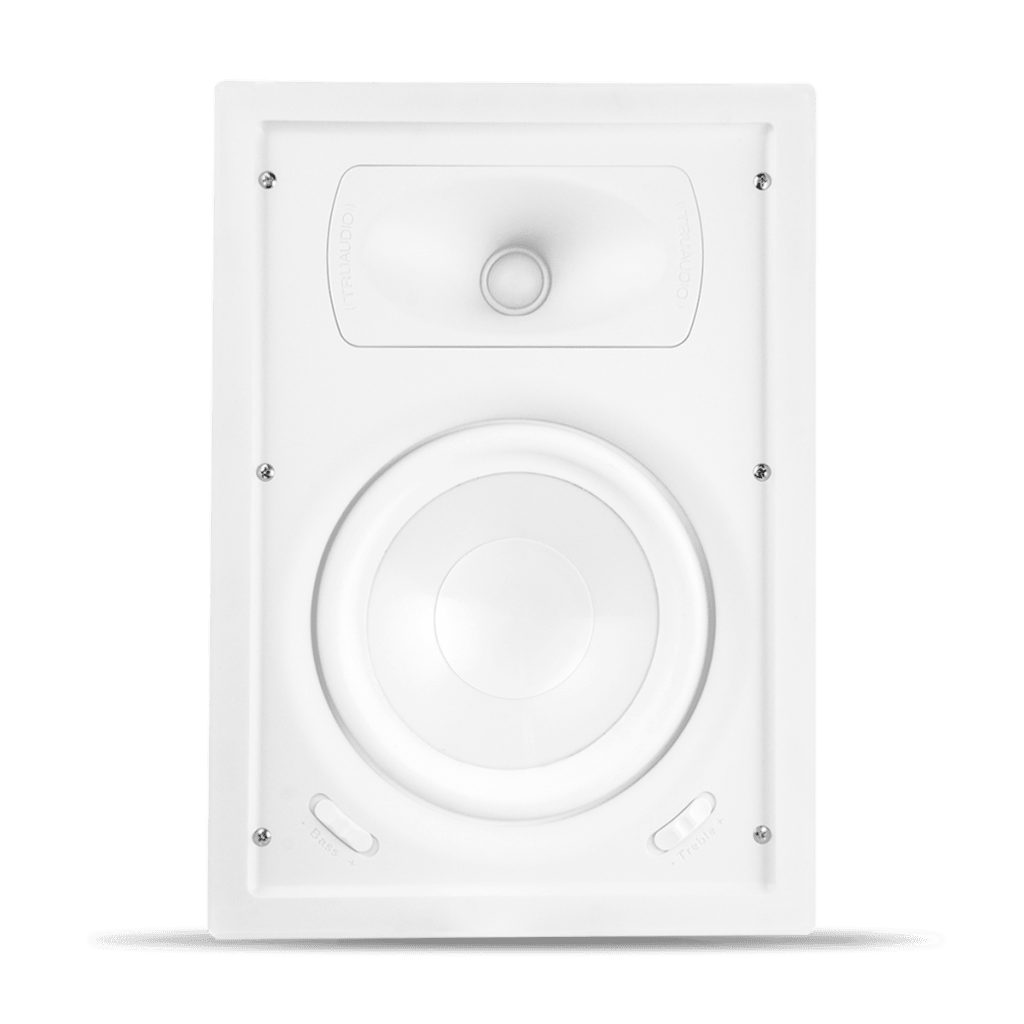 Speaker In-Wall TruAudio Ghost Series | 2 Way | Woofer 8in Polipropileno Blanco | Tweeter 1in | Potencia 5-125 W | Impedancia 8Ω | Rango de Frecuencia 40-20kHz | Sensibilidad 90dB