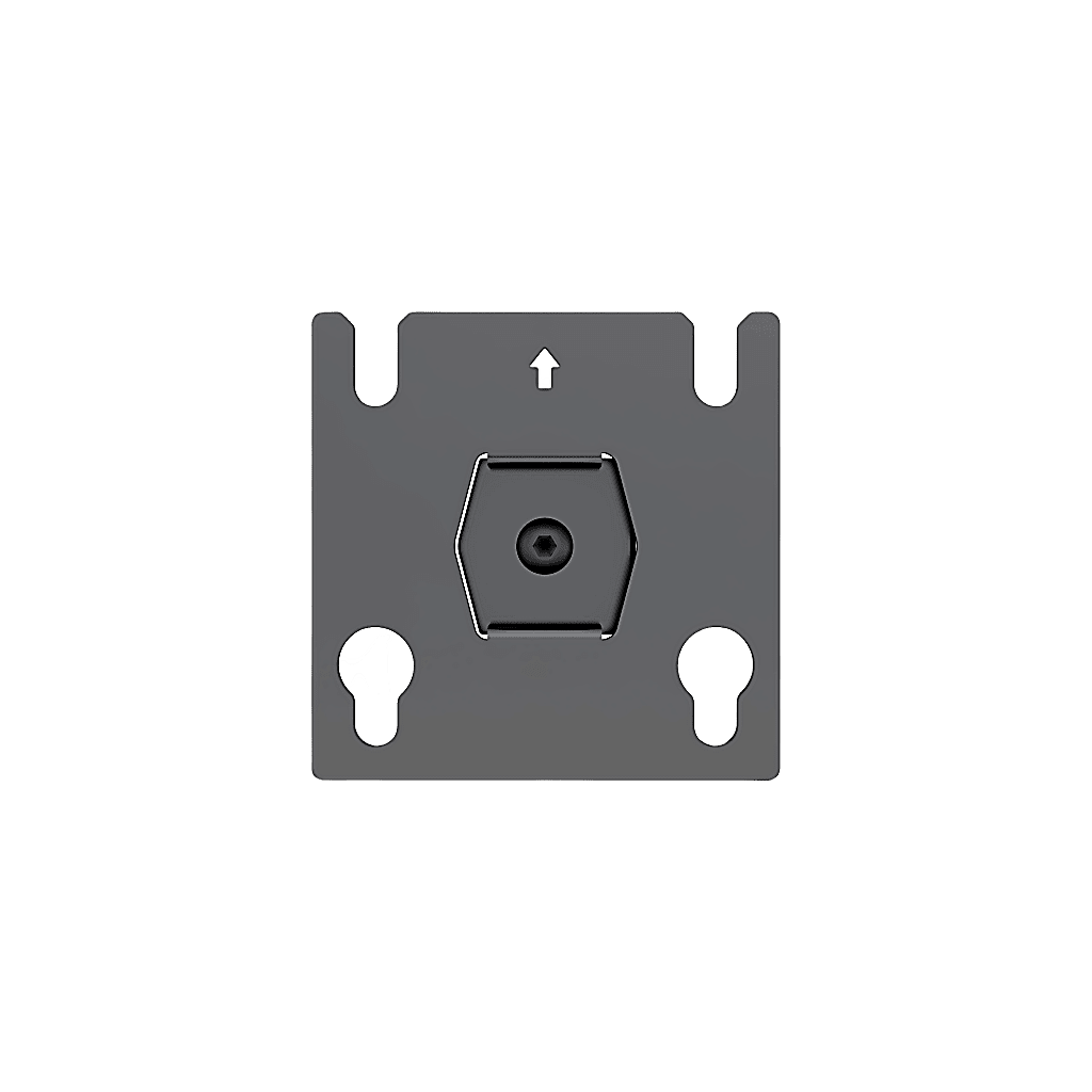 Accesorio - Placa Adaptadora para Panel LED 20 x 20.5 mm | Dimensiones 64 x 64 x 2 mm | Diámetro de Orificio Ø10.3 mm | Separación de Orificios 40 mm.