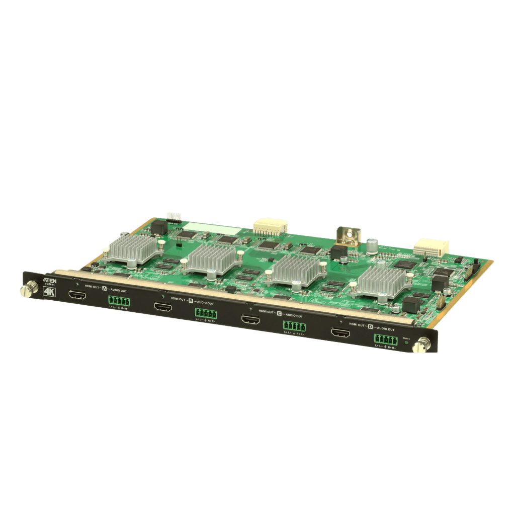 Placa de Salida HDMI 4K | 4 Puertos HDMI | Escalador 4K | Seamless Switch | EDID Expert | Compatible HDCP 2.2 | Video Wall | FrameSync | CEC | Compatible VM3250 y VM1600