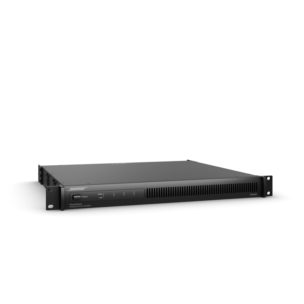 Amplificador de Audio PowerShare | 4x150w | Potencia Adaptable | 4 Canales Dante | Alta y Baja Impedancia