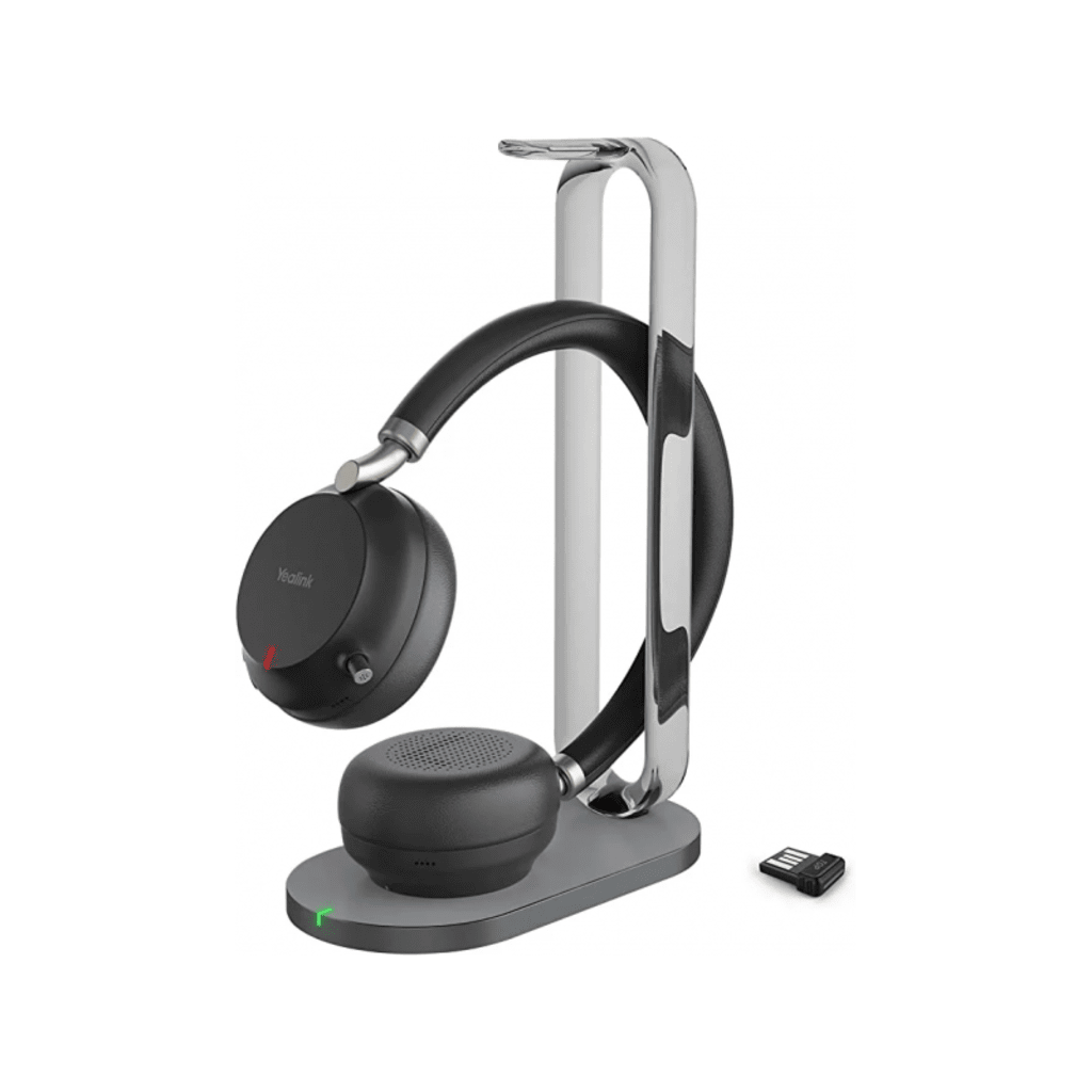 Diadema Inalambrica BH76 Plus With Charging Stand UC Black USB C/A de Yealink con ANC Híbrida y Estación de Carga Premium