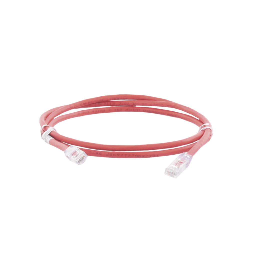 Cable de parcheo UTP Categoría 6, con plug modular en cada extremo - 2 m. - Rojo