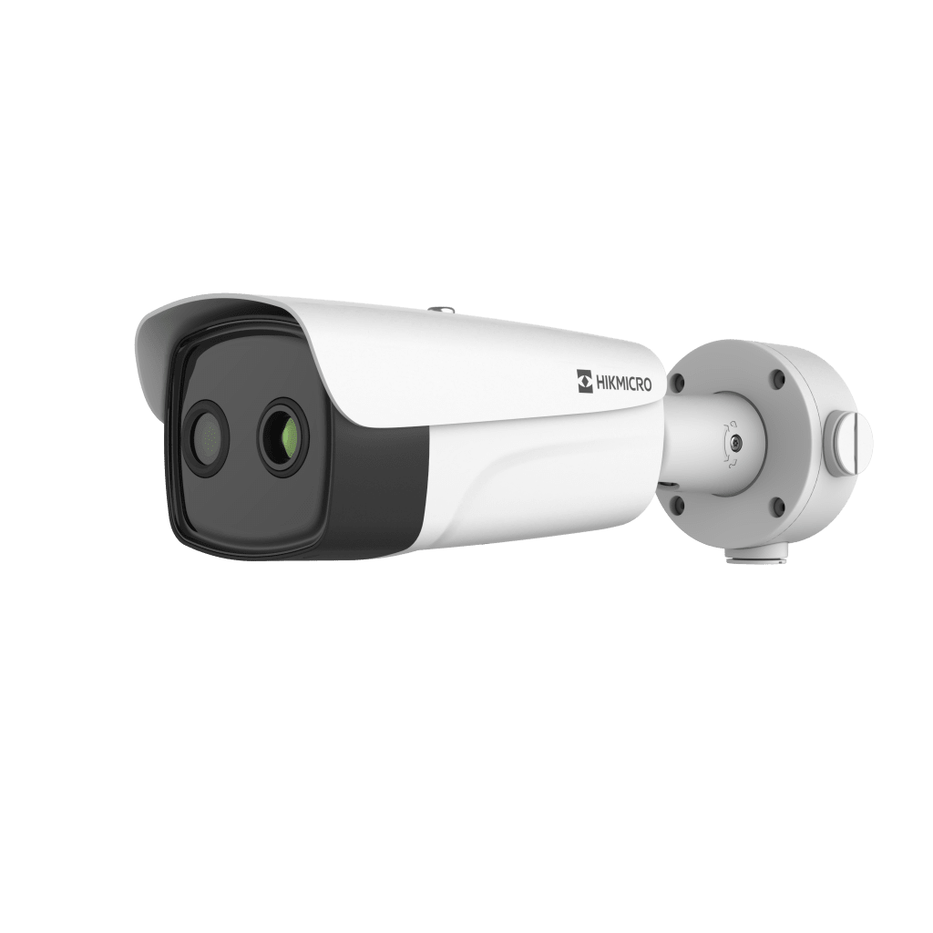Bala IP Dual / TÃ©rmica 9.7 mm (384 X 288 ) / Ã“ptico 4 mm (4 Megapixel) / 40 mts IR / IP66 / PoE / TermomÃ©trica / DetecciÃ³n de Temperatura / MicroSD