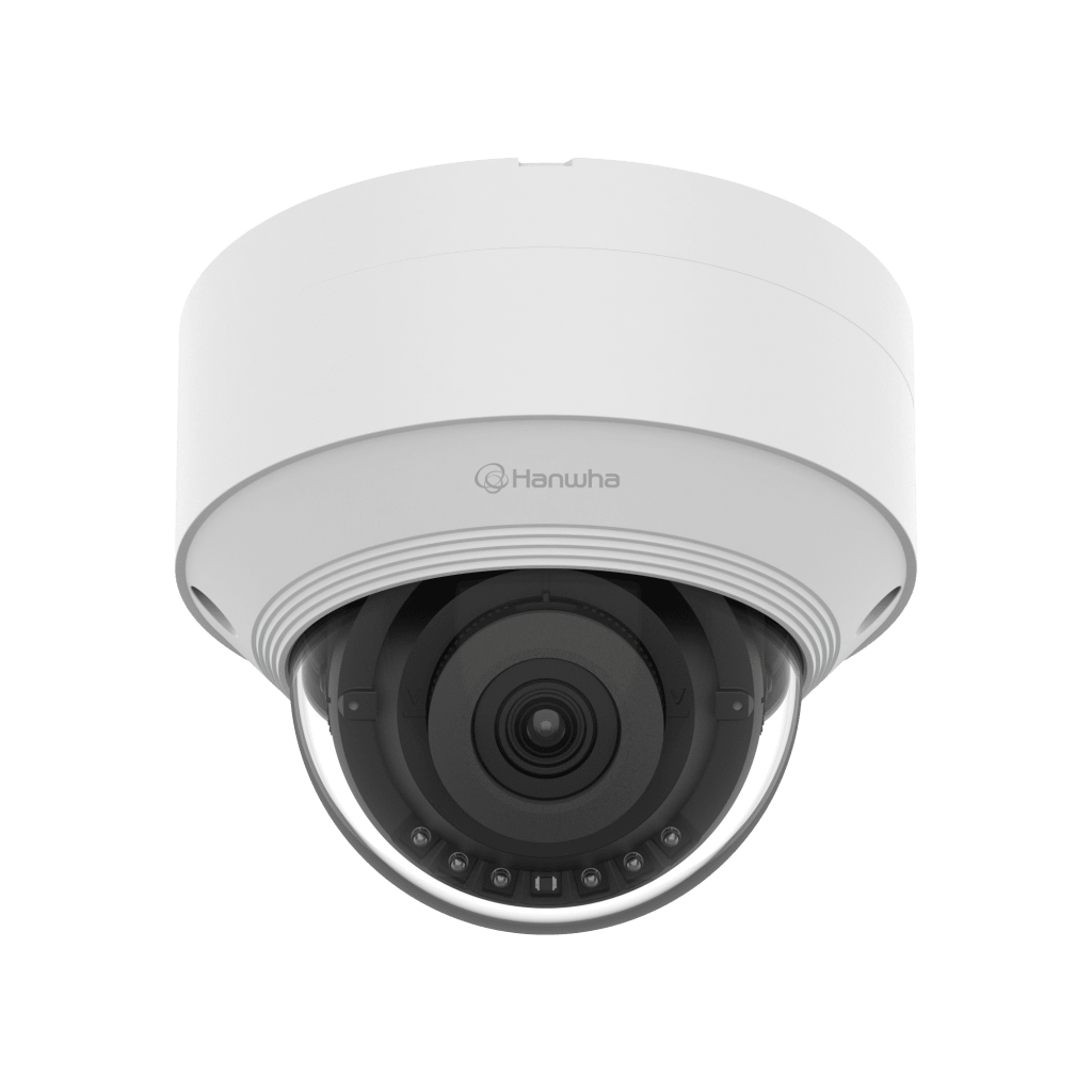 CÃ¡mara IP Tipo domo AntivandÃ¡lica 5 MegapÃ­xel / Lente fijo 4mm / IR 30M / WDR 120db / IP66 / H.265 & WiseStream / Inteligencia Artificial Deteccion de Personas y vehiculos