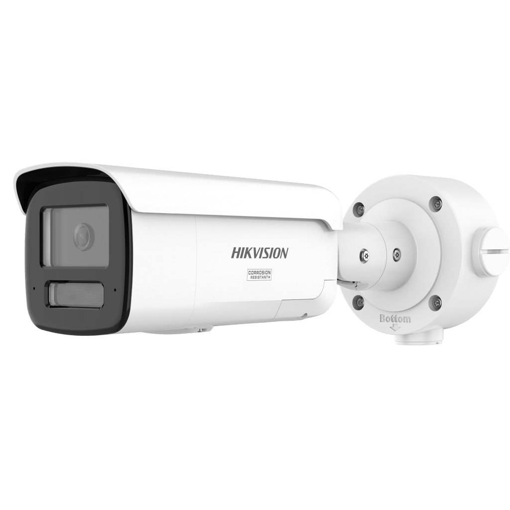 [ PROTECCIÃ“N ACTIVA ] Bala IP 4 Megapixel / Lente 4 mm / 60 mts IR / Exterior IP67 / MicrÃ³fono y Bocina Integrado (Audio de Dos VÃ­as) / DARKFIGHTER / PoE+ / Luz Estroboscopica / ONVIF / Micro SD / 4 AnalÃ­ticos