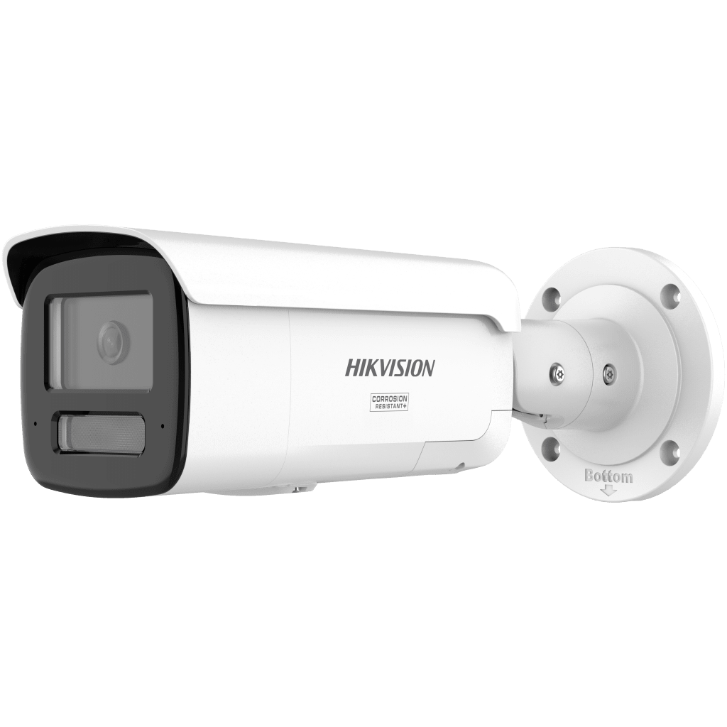 [Dual Light + ColorVu 3.0 + HikAI] Bala IP 4 Megapixel / Lente 4 mm / 60 mts IR + Luz Blanca / Exterior IP67 / Estrobo Azul y Rojo / WDR 130 dB / ACUSENSE 3.0 / Metal / NEMA 4X / ACUSEARCH