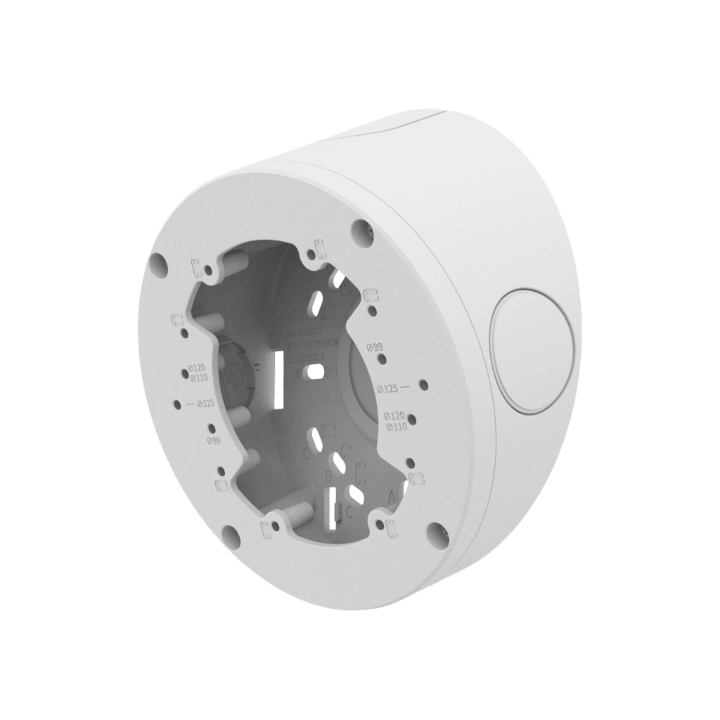 Caja de conexiones con inclinacion / Aluminio / DiÃ¡metro Ã˜143.8 x 81.1 mm / Blanco / Compatibilidad MÃºltiple / Peso 450g