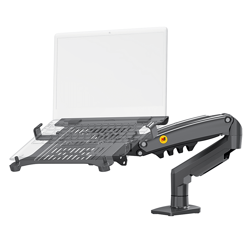 Soporte para Monitor  o Laptop con Resorte de Gas / Compatibilidad de 17 a 30 pulgadas en Monitores y 10 a 17 pulgadas en Laptops / Ajuste Flexibles / Compatible con VESA 100x75 / Capacidad de Carga de 9 kg / Estructura Robusta