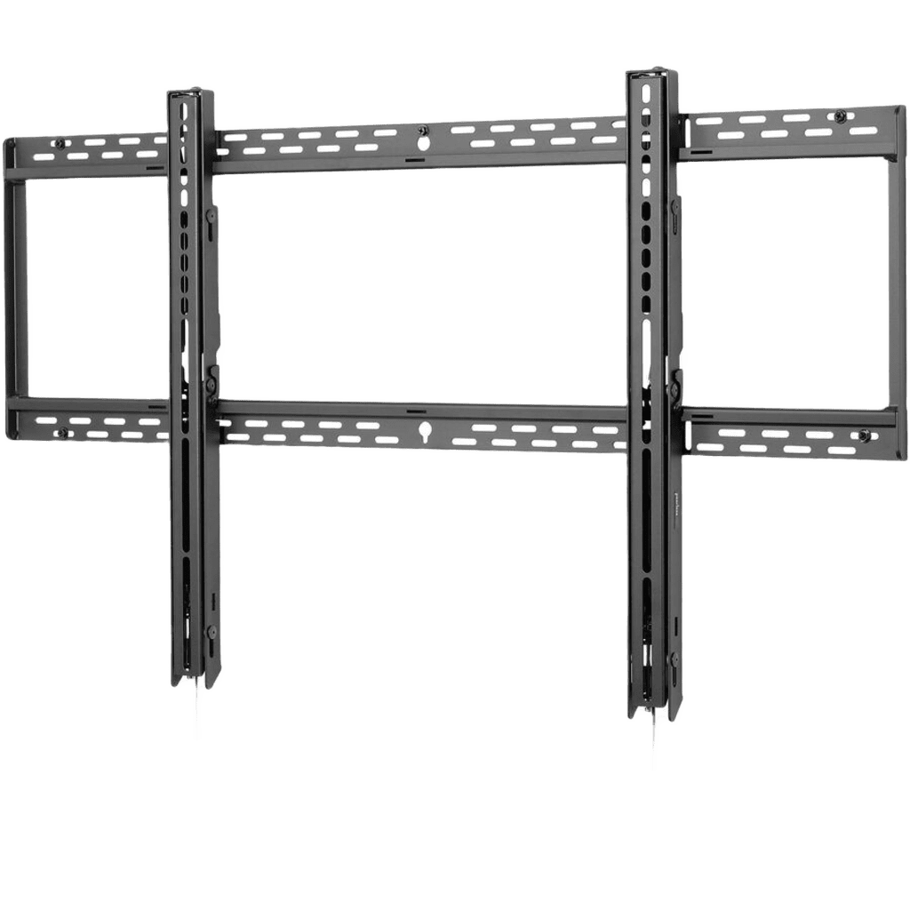 Montaje Universal Pantallas Planas 60"-98" / Capacidad 350 lb (158 kg) / Perfil Ultra Delgado 1.73" / Auto-Bloqueo sin Herramientas / Placa Abierta para Cableado / VESA hasta 1100 x 600