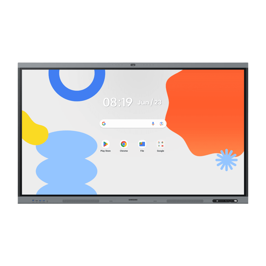 Pantalla Interactiva WAFX-P Series / 86" 4K UHD 3840x2160 / Android 15 EDLA Certified / Octa-core CPU / 48MP Camera / 8-Mic Array 10m / Dual 20W Speakers + Woofer / 50-Point IR Touch / Wi-Fi 6 / Bluetooth 5.0 / OPS Slot