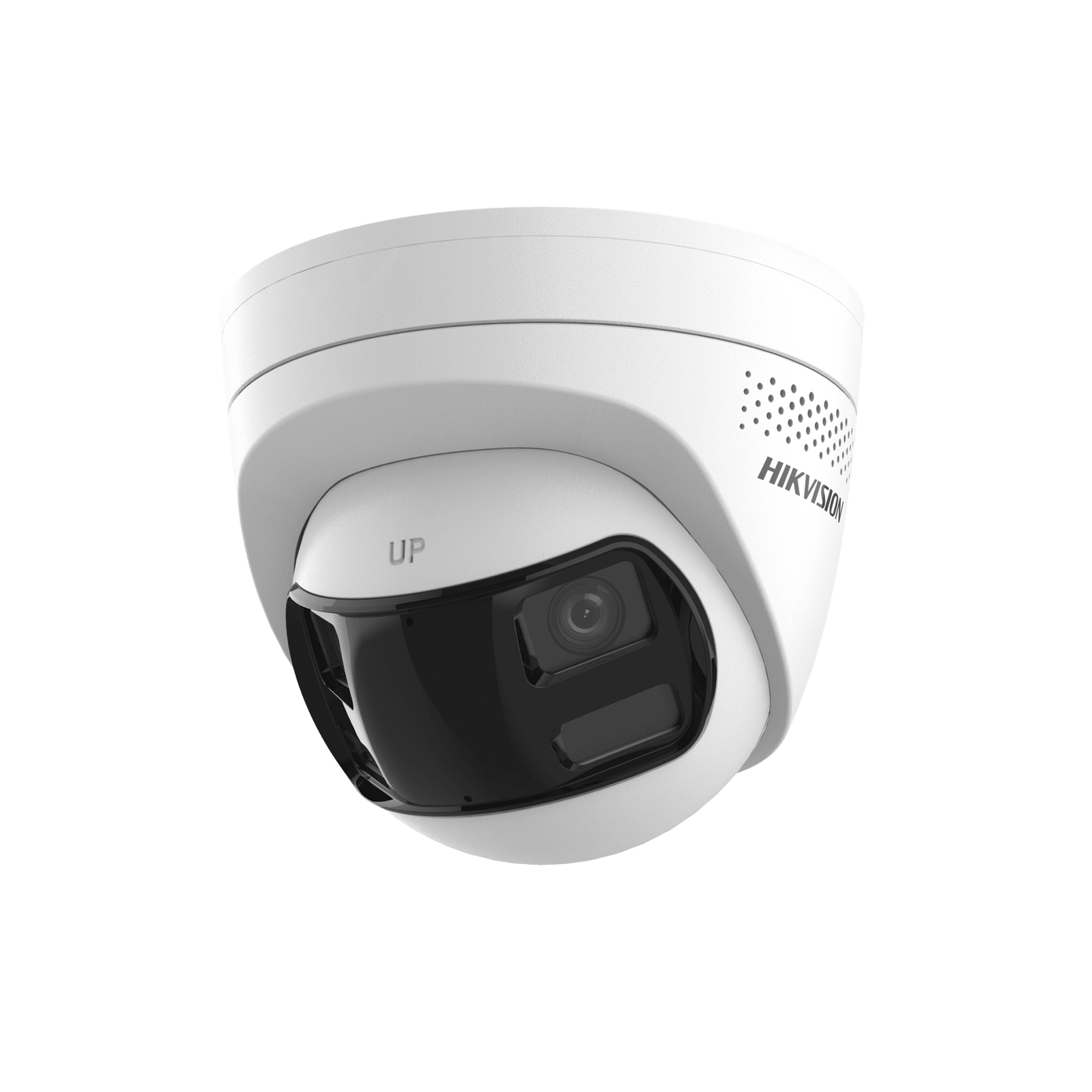 [PROTECCIÓN ACTIVA] Turret IP 6Megapixel / 2 Lentes de 2.8 mm (Imagen Panorámica 180°) / 30 mts IR / Exterior IP67 / Luz Intermitente y Alerta de Audio / Audio Bidireccional / ACUSENSE / WDR 120 dB / Micro SD