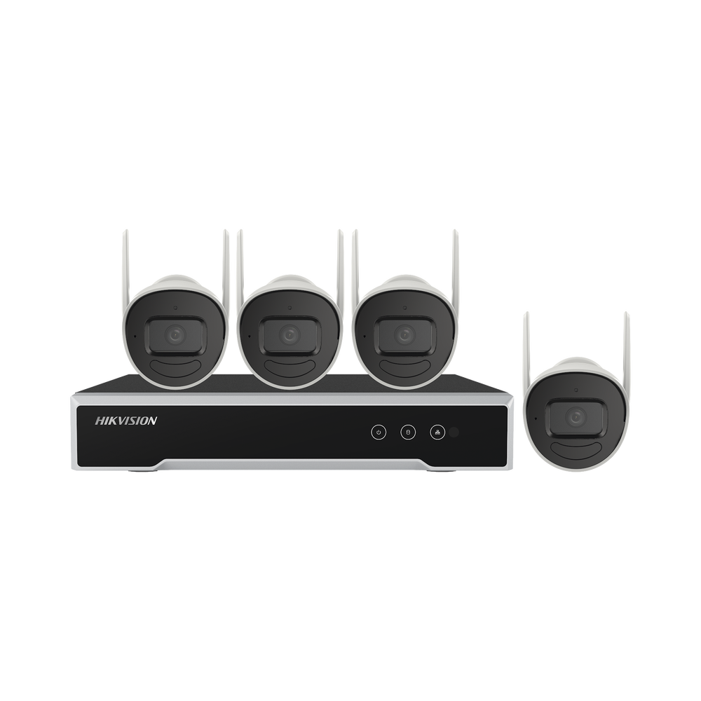 Kit IP Inalámbrico 1080p / NVR 4 Canales / 4 Cámaras Bala para Exterior / 1 HDD de 1 TB / Modo Repetidor