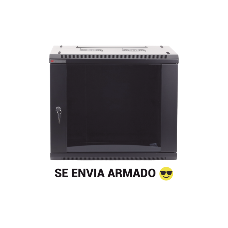 Gabinetes PRECISION, Con Puerta Perforada, de 19in, 6UR, 450mm de Profundidad, Color Negro