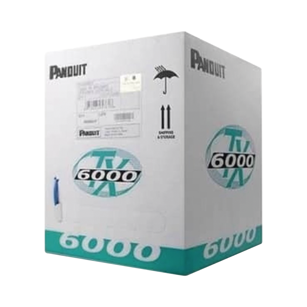 Bobina de Cable UTP 305 Metros (1000 Pies) de Cobre, TX6000™ PanNet, Reelex, Blanco, Categoría 6 Mejorado (23 AWG), PVC (CM), de 4 Pares