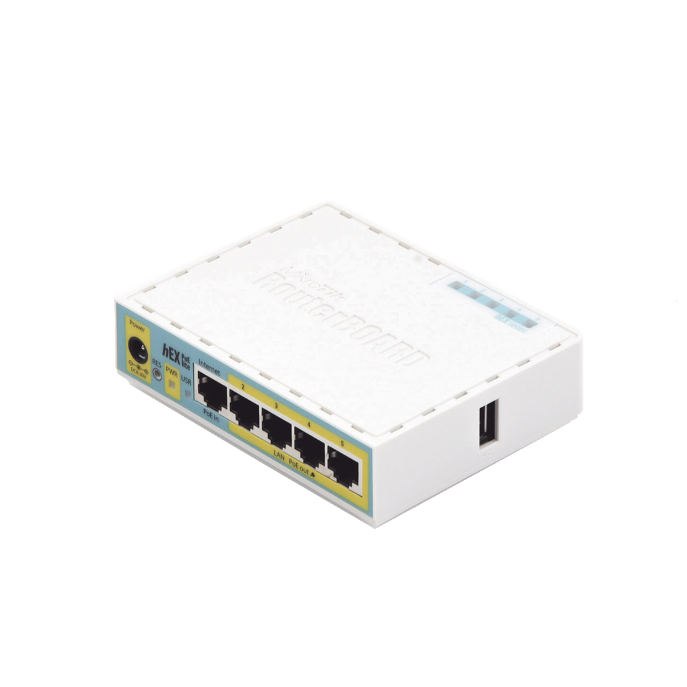 (hEX PoE LITE) RouterBoard, 5 Puertos Fast Ethernet, 4 con PoE Pasivo, 1 Puerto USB - Image 3