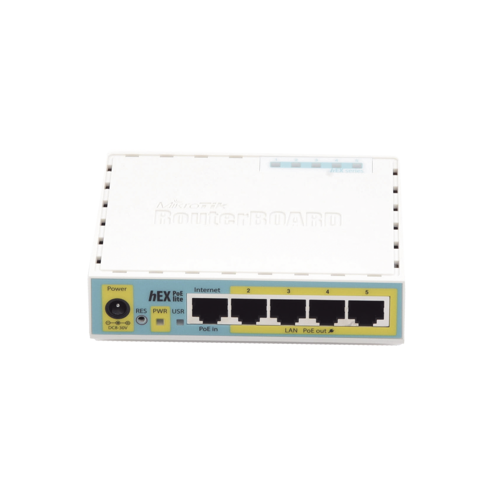 (hEX PoE LITE) RouterBoard, 5 Puertos Fast Ethernet, 4 con PoE Pasivo, 1 Puerto USB - Image 4