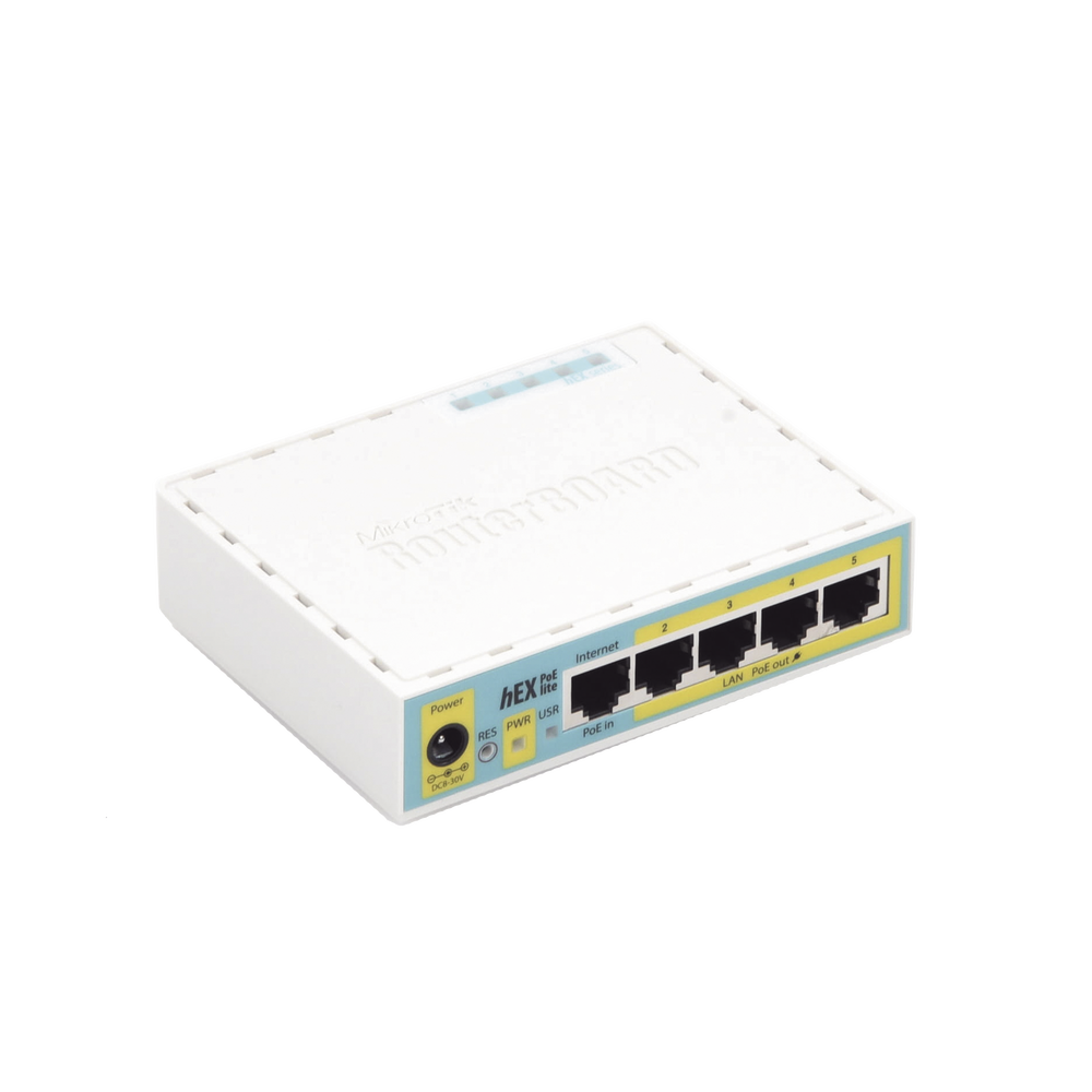 (hEX PoE LITE) RouterBoard, 5 Puertos Fast Ethernet, 4 con PoE Pasivo, 1 Puerto USB - Image 6