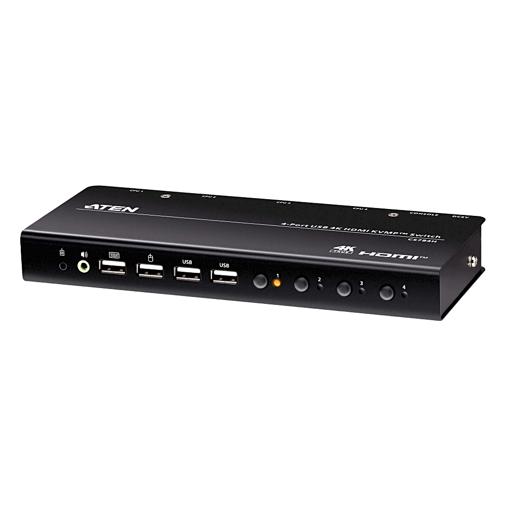 Switch KVMP USB HDMI 4witch KVM HDMI 4 Puertos | 4K DCI | USB 2.0 | Hotkeys | Video DynaSync | Plug & Play