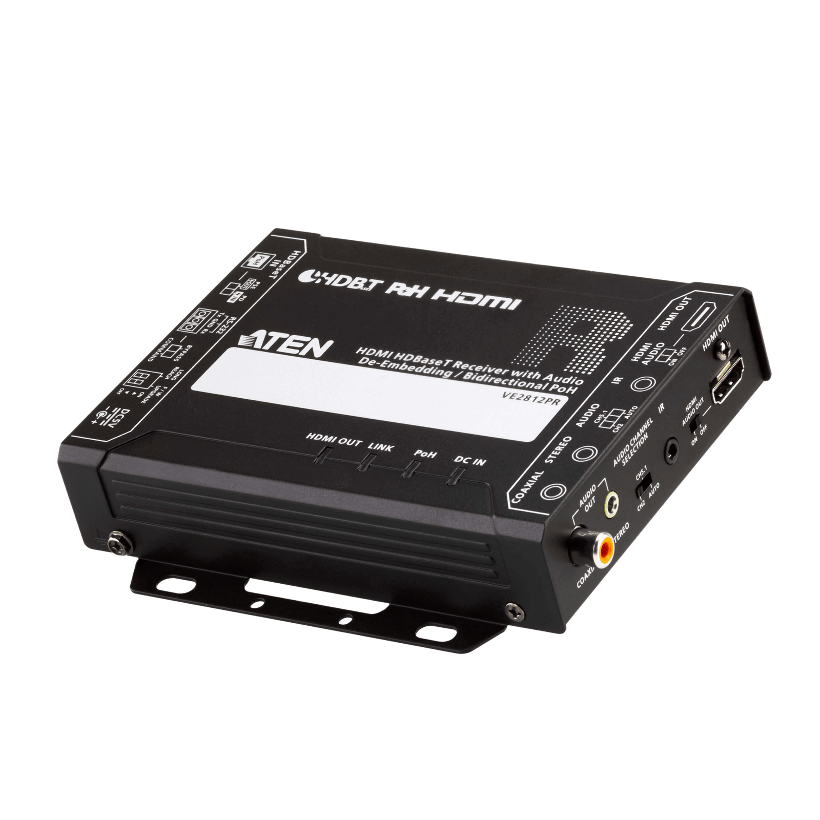Receptor HDMI HDBaseT VE2812PR / Transmisión 4K Hasta 100 m / Audio De-embedding / Bi-directional PoH / RS-232 / IR Bidireccional / HDCP 2.2 / Rack-Mountable